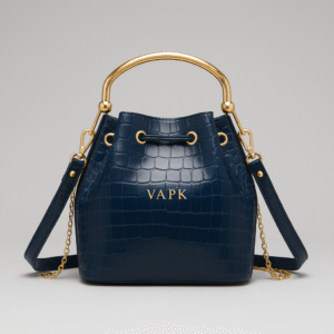 VAPK Luxe Croc-Embossed Bucket Bag